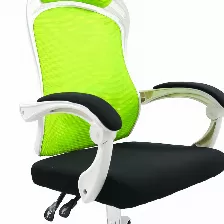 Silla Gerencial Modamob, Modelo Orion, Respaldo Tipo Mesh, Piston De Gas C3 120kg, Base Metalica Con 5 Ruedas, Color Verde Con Negro