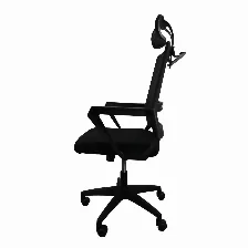 Silla Gerencial Modamob, Modelo Iris, Respaldo Y Cabecera De Malla, Piston De Gas C3 120kg, Reposabrazos, Soporte Lumbar, Color Gris/negro