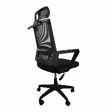 Silla Gerencial Modamob, Modelo Iris, Respaldo Y Cabecera De Malla, Piston De Gas C3 120kg, Reposabrazos, Soporte Lumbar, Color Gris/negro