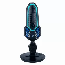 Microfono Gamer Game Factor Mcg800 Alambrico, Usb-c, Rgb, Negro