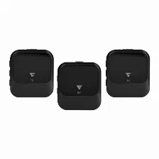 Kit De 2 Microfonos Y 1 Receptor Inalambricos Game Factor Mcl650, 8hr, Usb-c 2.4 Ghz, 3.5mm, Negro