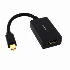 Conversor De Vídeo Startech (mdp2hdmi) Mini Displayport Dp Macho A Hdmi Hembra- 1920x1200, Color Negro