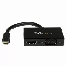 Convertidor De Vídeo Startech.com , Mini Displayport A Hdmi/vga, Máxima Resolución 1920 X 1200 Pixeles, Color Negro, (mdp2hdvga)