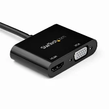 Adaptador Vídeo Startech.com Mini Displayport A Hdmi + Vga (d-sub), Negro