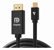Cable Game Factor Mini Displayport A Displayport Mdtd400, Ultra Hd 4k, 21 Gbps, 2m, Negro