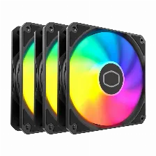 Kit 3 Ventiladores Cooler Master Mf120 Lite Argb, Negro