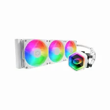 Enfriamiento Liquido Cooler Master Masterliquid 360 Core Ii White, 3x 12 Cm, Argb, 1750 Rpm, Blanco