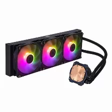 Enfriamiento Liquido Cooler Master Masterliquid 360l Core Argb, 360mm, 1750rpm, Negro