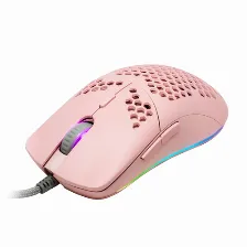 Mouse Gaming Game Factor Mog-601 Rosa, Rgb, 16000 Dpi, Sensor Pmw3389, 7 Botones