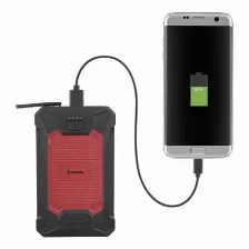 Power Bank Steren Mov-123 7000 Mah, Universal, Usb, Negro, Rojo