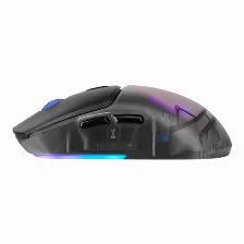 Mouse Gamer Game Factor Mow700, Inalambrico Y Bluetooth, 26000dpi, Pixart 3395, Rgb, Negro, Carcasas Intercambiables