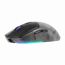 Mouse Gamer Game Factor Mow700, Inalambrico Y Bluetooth, 26000dpi, Pixart 3395, Rgb, Negro, Carcasas Intercambiables