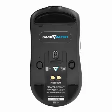 Mouse Gamer Game Factor Mow800, Inalambrico, Base Magnetica De Carga Rgb, 25000dpi, Blanco