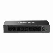 Switch Mercusys 8 Puertos Ms108gs No Administrado, Rj-45 8, Gigabit Ethernet 10/100/1000, Negro