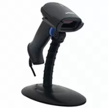 Lector De Codigo De Barras Laser Unitech Ms836-sucb00-sg, 1d, Usb, Incluye Base, Color Negro