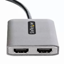 Adaptador Vídeo Startech.com Displayport A 2 X Hdmi, 0.3 M, Negro, Gris