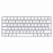 Teclado Apple Mxck3mg/a Húngaro, Inalámbrico Y Alámbrico, Usb + Bluetooth, Plata, Blanco