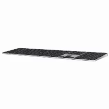 Teclado Apple Español, Inalámbrico Y Alámbrico, Usb + Bluetooth, Negro, Plata