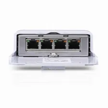 Switch Ubiquiti Nanoswitch Rj-45 4, Gigabit Ethernet (10/100/1000), 4 Poe, Blanco