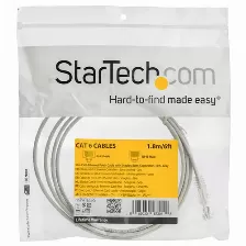 Patchord Startech.com Cat6, 1.8 M, U/utp (utp), Negro