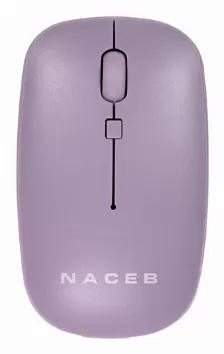 Mouse Naceb Technology Na-0136 3 Botones, 1600 Dpi, Rf Inalámbrico, Púrpura