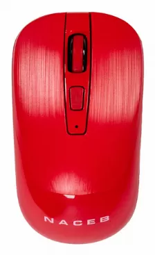 Mouse Naceb Technology Na-0137 3 Botones, 1600 Dpi, Rf Inalámbrico, Rojo
