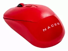 Mouse Naceb Technology Na-0137 3 Botones, 1600 Dpi, Rf Inalámbrico, Rojo