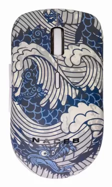 Mouse Naceb Technology Na-0138 3 Botones, 1600 Dpi, Rf Inalámbrico, Azul, Blanco