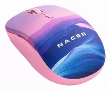 Mouse Naceb Technology Na-0138 3 Botones, 1600 Dpi, Rf Inalámbrico, Azul, Rosa, Blanco