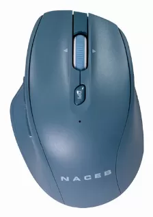 Mouse Naceb Technology Na-0139 5 Botones, 1600 Dpi, Rf Inalámbrico, Azul