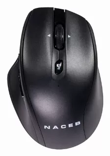 Mouse Naceb Technology Na-0139 5 Botones, 1600 Dpi, Rf Inalámbrico, Negro