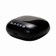 Audífonos Naceb Technology Na-0322 Intra Auditivo, Inalámbrico, Bluetooth, Negro