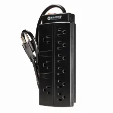 Barra De Contactos Naceb Technology Na-0707 125 V, 0.78 M, 9 Salidas Ac, Negro