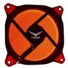 Ventilador Naceb Technology Na-0921r Tamaño 12 Cm, 1200 Rpm Max, Led Rojo, Color Negro, Rojo