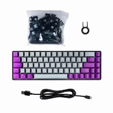 Teclado Naceb Technology Na-0963 Alámbrico, Usb, Interruptor Mecánico, Led Rgb, Negro, Gris, Púrpura