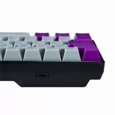 Teclado Naceb Technology Na-0963 Alámbrico, Usb, Interruptor Mecánico, Led Rgb, Negro, Gris, Púrpura