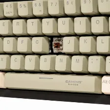 Teclado Naceb Technology Na-0969 Inalámbrico Y Alámbrico, Usb + Rf Wireless + Bluetooth, Interruptor Mecánico, Led Rgb, Beige, Negro