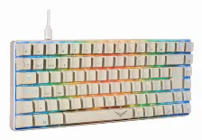 Teclado Naceb Technology Español, Alámbrico, Usb, Interruptor Mecánico, Led Rgb, Blanco