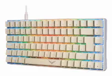 Teclado Naceb Technology Español, Alámbrico, Usb, Interruptor Mecánico, Led Rgb, Blanco