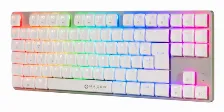 Teclado Naceb Technology Español, Alámbrico, Usb, Interruptor Mecánico, Led Rgb, Gris, Blanco