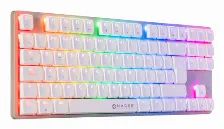 Teclado Naceb Technology Español, Alámbrico, Usb, Interruptor Mecánico, Led Rgb, Gris, Blanco
