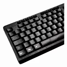 Kit Teclado Y Mouse Naceb Technology Na-228n Usb, Retroiluminado, Alámbrico, 1000 Dpi, Negro