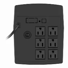 No Break Steren Nb-900 0.9 Kva / 400 W, Entrada 132 V, 6 Salidas Ac, Negro