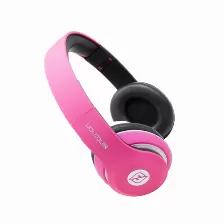 Audífonos Necnon Nbh-01 R Diadema, Inalámbrico Y Alámbrico, 3.5 Mm, Usb, Bluetooth, Rosa