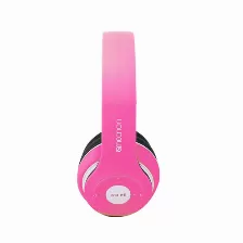 Audífonos Necnon Nbh-01 R Diadema, Inalámbrico Y Alámbrico, 3.5 Mm, Usb, Bluetooth, Rosa