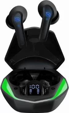 Audífonos Necnon Ntws-viper Intra Auditivo, True Wireless Stereo (tws), Bluetooth, Negro, Verde