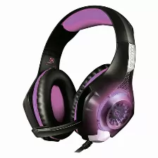 Audífonos Necnon Nbhg-viper Diadema, Alámbrico, 3.5 Mm, Usb, Negro, Violeta