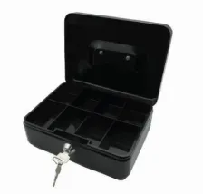 Caja Dinero Nextep Meta¡lica Mediana 20cm Color Negro