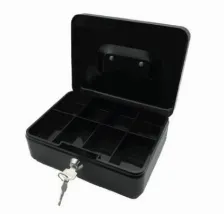 Caja Dinero Nextep Meta¡lica Grande 25cm Color Negro