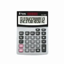 Calculadora Nextep 12 Da­gitos Cubierta Meta¡lica Semi Escritorio Solar/bateria